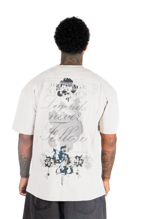 liquor & poker Stone Relaxed Distorted Love Graphic T-Shirt