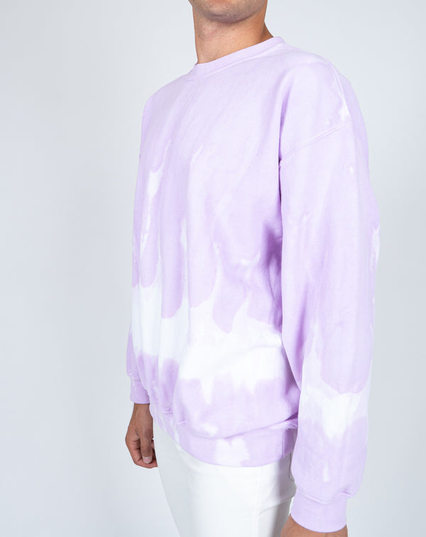 Liquor & Poker Unisex Candy Sweatshirt With Tie Dye Stripe In Lilac