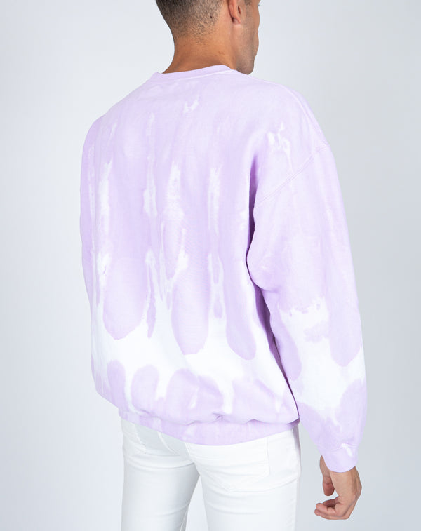 liquor & poker Unisex Candy Sweatshirt With Tie Dye Stripe In Lilac