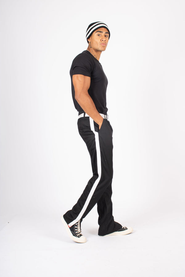 Liquor & Poker Utility Straight Leg Side Stripe Trousers