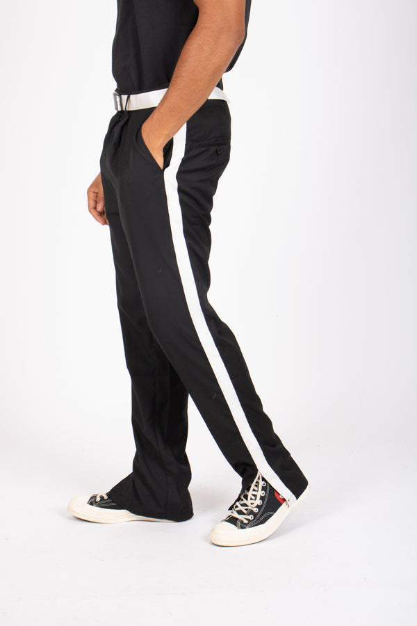 liquor & poker Utility Straight Leg Side Stripe Trousers
