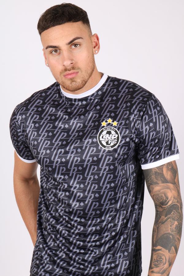 Liquor & Poker Vintage Football Shirt Members Only Club Jersey In Black