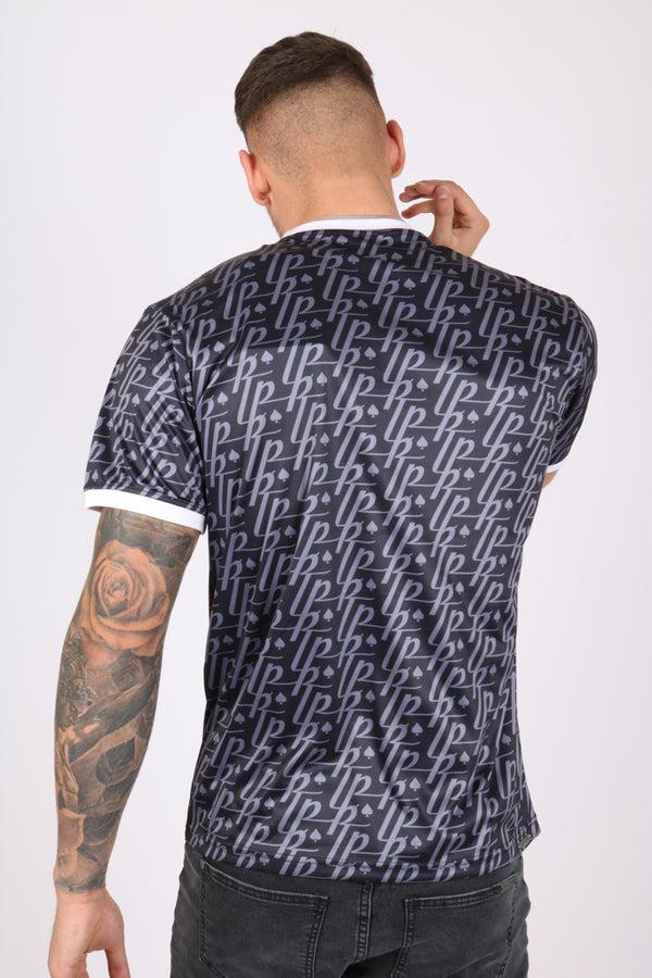 Liquor & Poker Vintage Football Shirt Members Only Club Jersey In Black