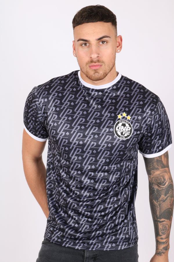 liquor & poker Vintage Football Shirt Members Only Club Jersey In Black