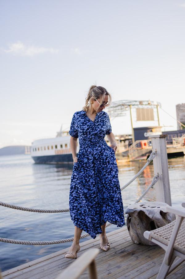 Liquorish Abstract Printed Elasticated Waist Dress