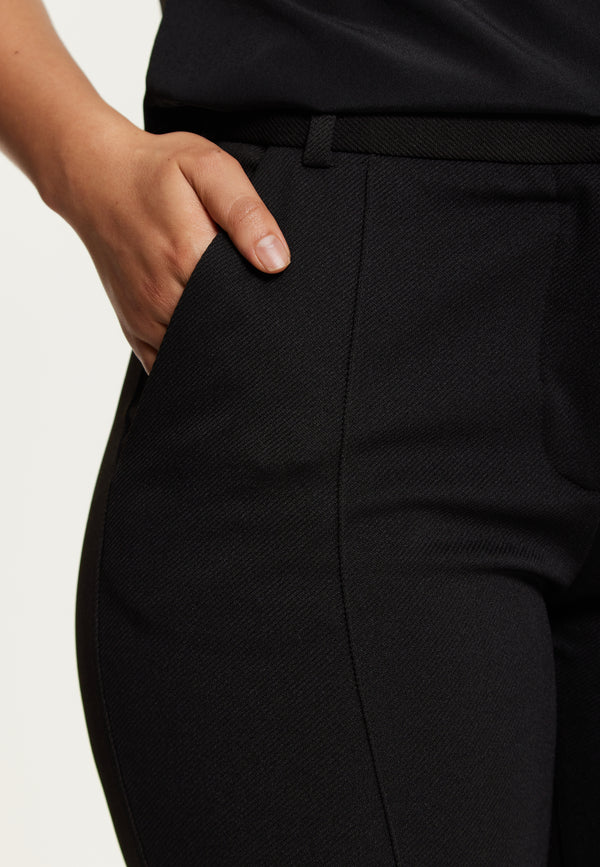 Liquorish Black Slim Fit Tailored Trousers