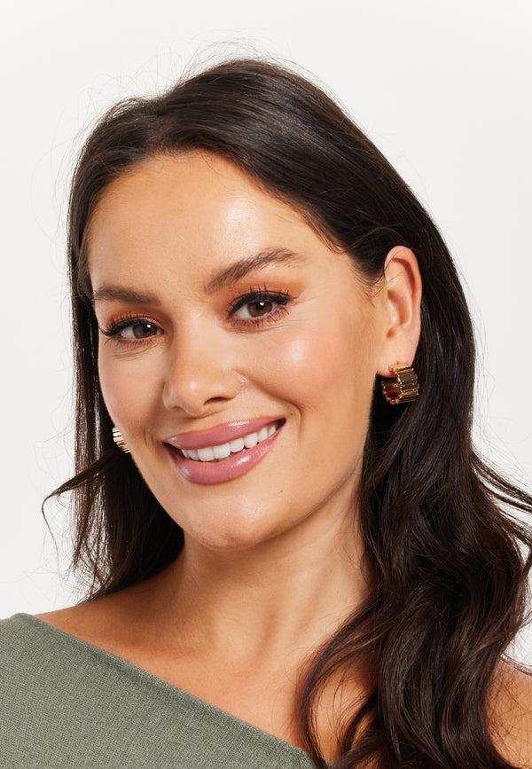 Liquorish Circling Bliss Hoops Gold Earrings