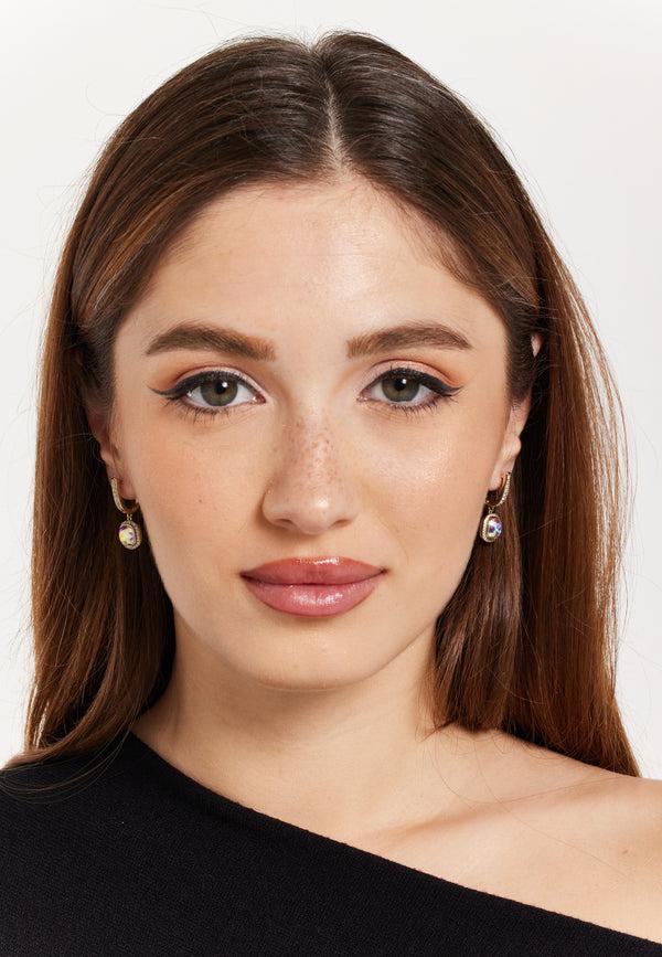 Liquorish Elegant Rectangle Crystal Drop Earrings