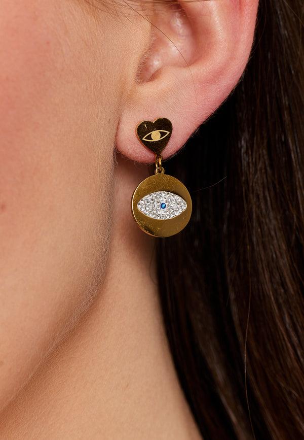Liquorish Liquorish Evil Eye Earring