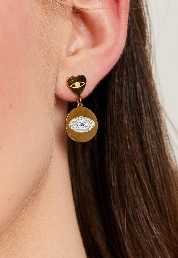 Liquorish Liquorish Evil Eye Earring