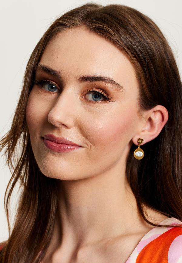 Liquorish Liquorish Evil Eye Earring