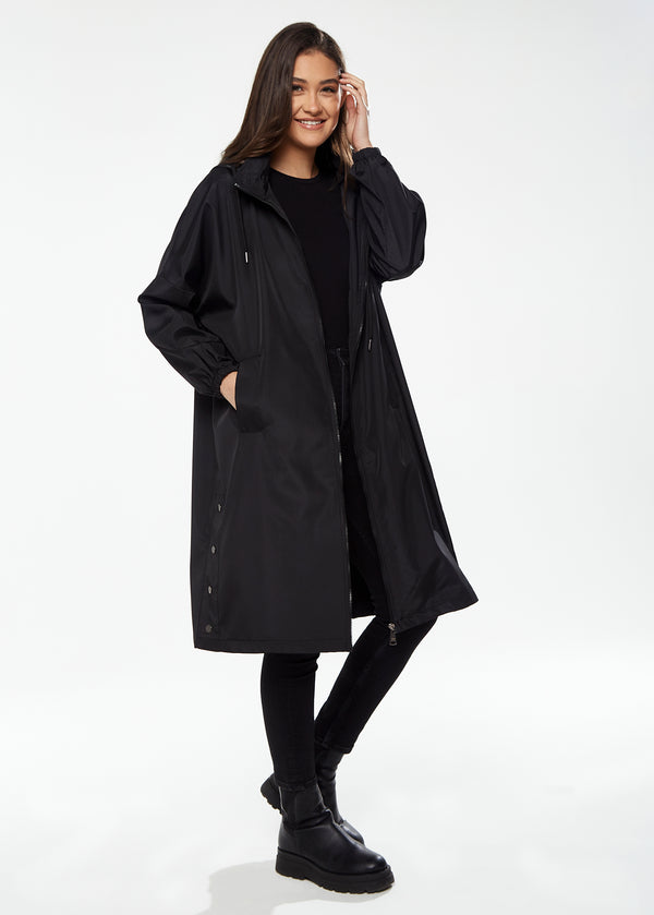Liquorish Liquorish Never Give Up Parka In Black