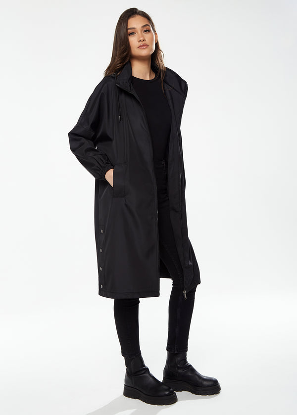 Liquorish Liquorish Never Give Up Parka In Black