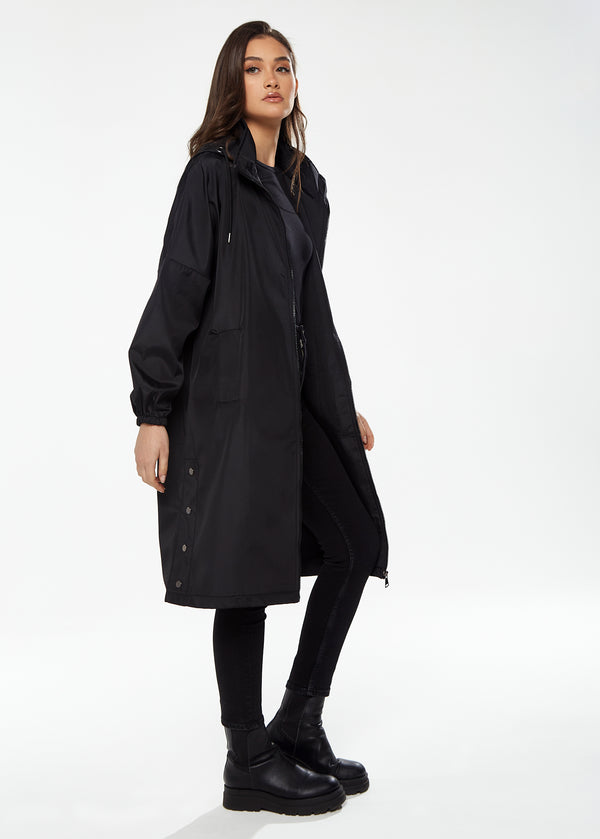 Liquorish Liquorish Never Give Up Parka In Black