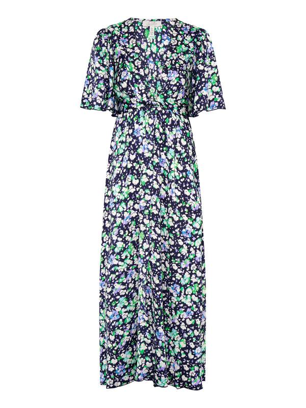 Liquorish NAVY FLORAL PRINT MAXI DRESS