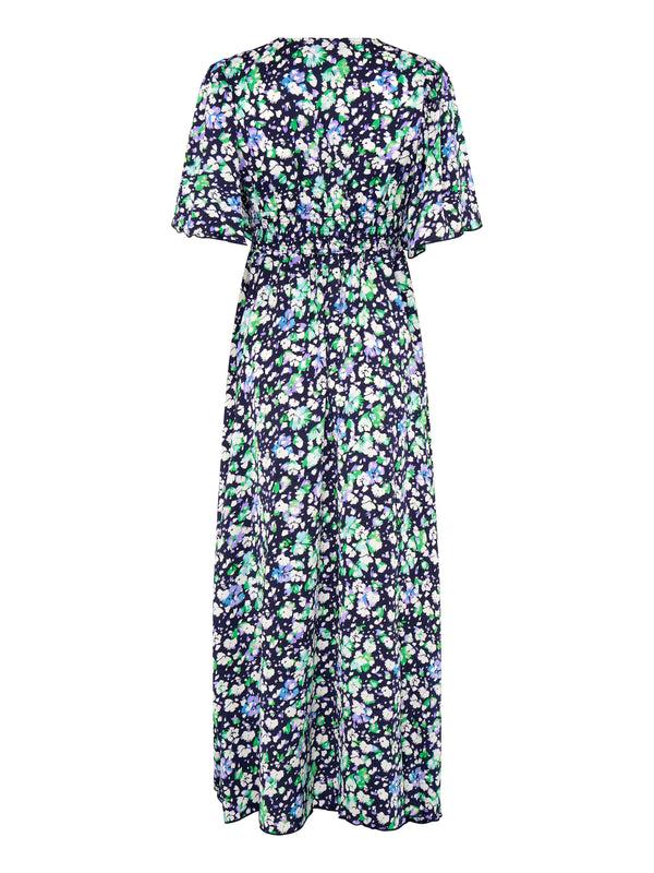 Liquorish NAVY FLORAL PRINT MAXI DRESS