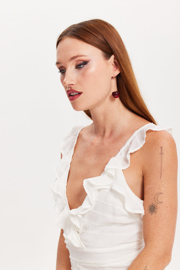 Liquorish Liquorish Plain Cherry Drop Style Earrings