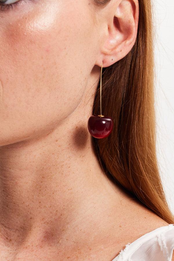 Liquorish Liquorish Plain Cherry Drop Style Earrings