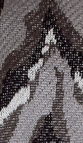 Liquorish Women's Jumper In Abstract Grey Tones With Long Sleeves And Black Contrast Ribs By Liquorish