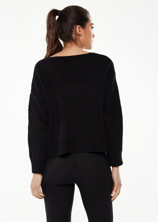 Liquorish Women's Jumper With Full-Length Sleeves In Black - Liquorish V-Neck Design For Classic Elegance And Comfort