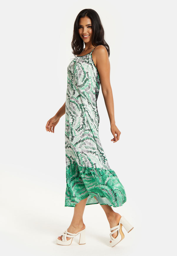 Liquorish Women's Maxi Dress With Adjustable Straps And Relaxed Fit In Contrast Colours - Liquorish