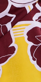 Liquorish Women's Midi Dress With Long Sleeves In Mustard And Burgundy - Geometric Floral Print By Liquorish