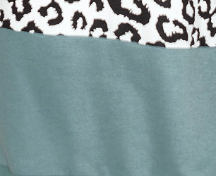 Liquorish Women's Oversized Midi Hoodie Dress In Sage With Trendy Leopard Print