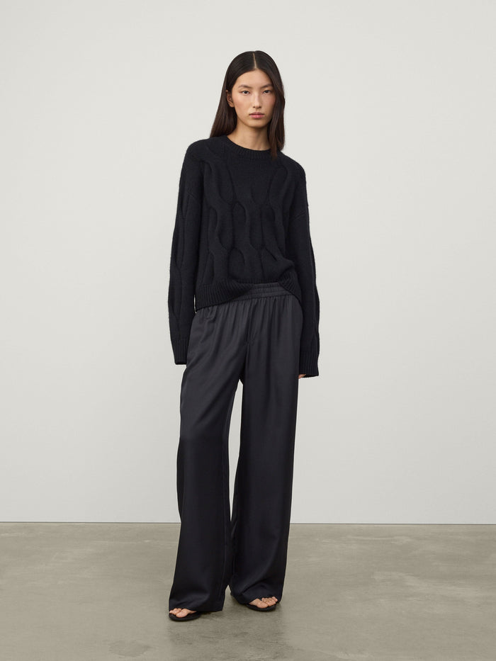 lisa yang Piping Detail Wide Leg Trousers
