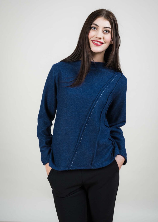 Lisette L ANGLED SELF EMBROIDERY MOCKNECK Choose An Option