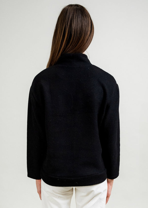 Lisette L ASSYMETRIC STRIPE PANELED MOCKNECK SWEATER Choose An Option