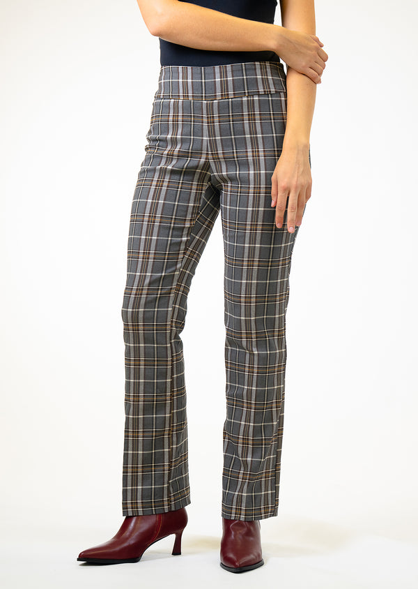 Lisette L Chestnut Glen Plaid 30" Straight Pant MULTI