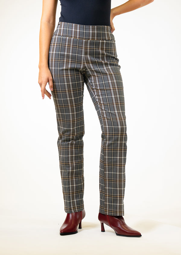 Lisette L Chestnut Glen Plaid 30" Straight Pant MULTI