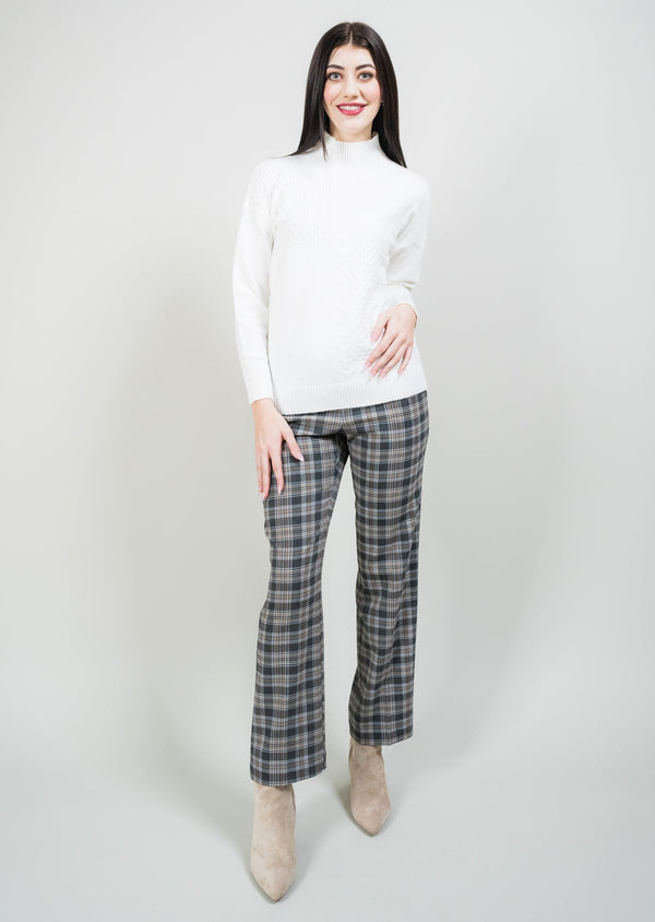 lisette l Elise Plaid 30" Straight Leg Pant With Pockets MULTI