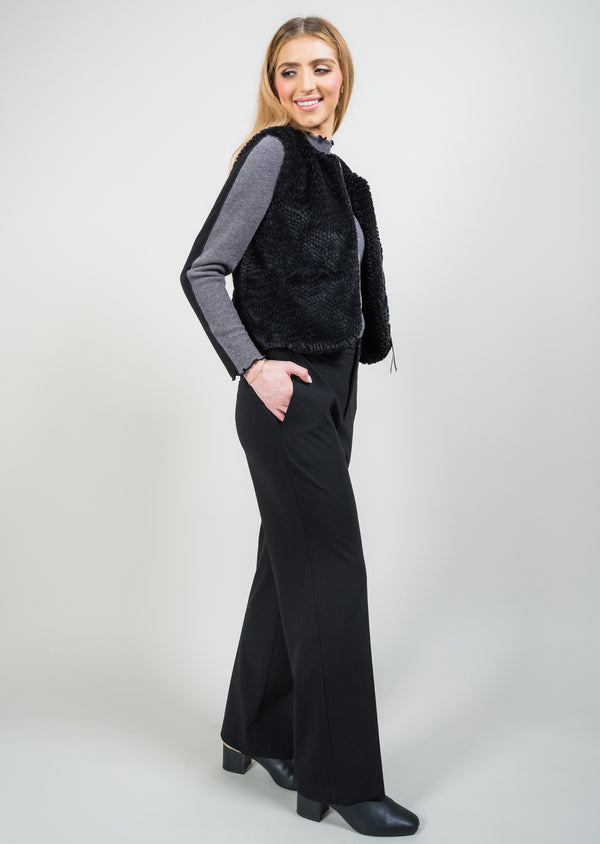 lisette l Kathryne 31" Paris Wide Leg Trouser with Pockets BLACK