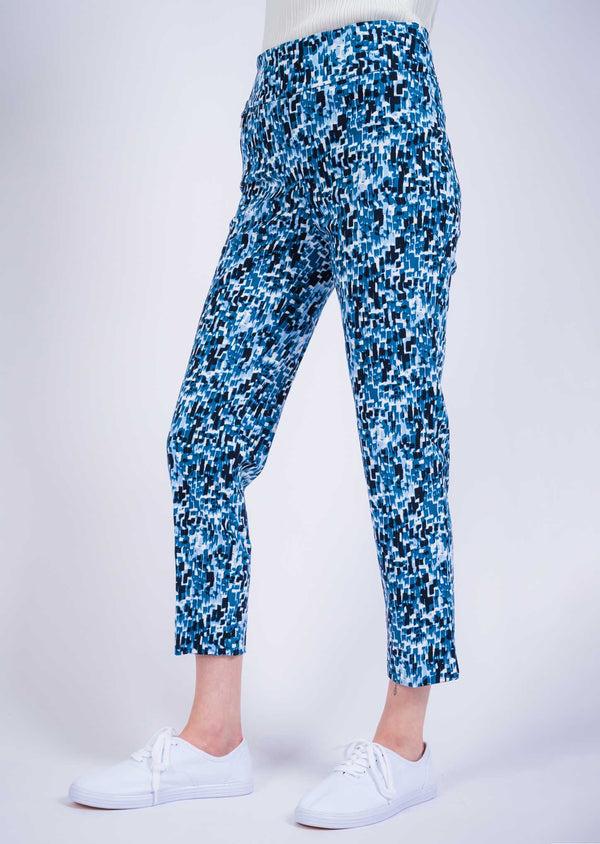 Lisette L Brick Print 26" Slim Ankle Pant 95