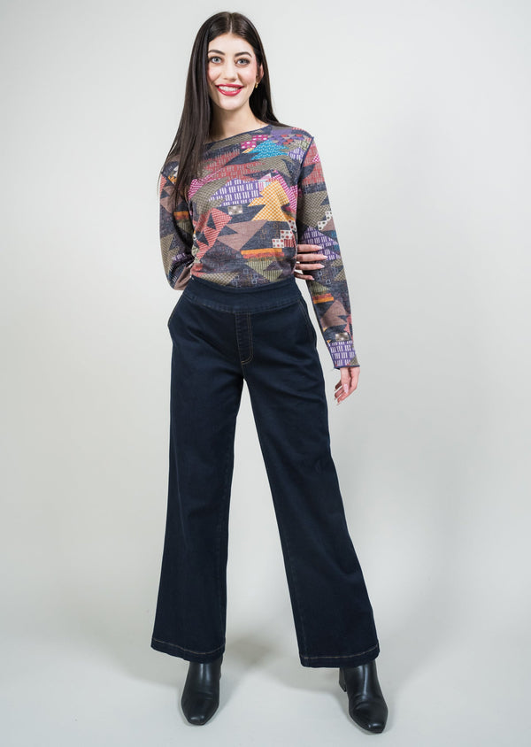 lisette l ROWAN DENIM 30" Pull-On Jean DARK DENIM