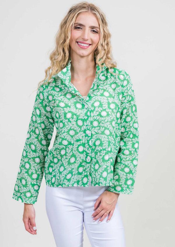 lisette l Short Daisy Jacket GREEN