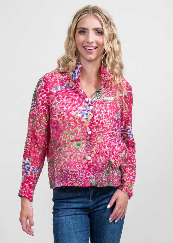 lisette l Short Wire Collar Jacket PINK