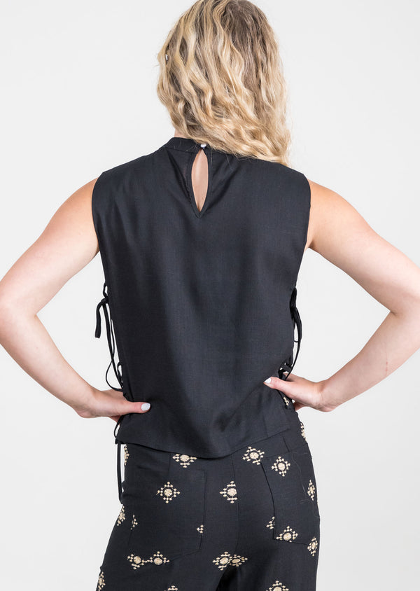 Lisette L Tie Side Linen Top Choose An Option