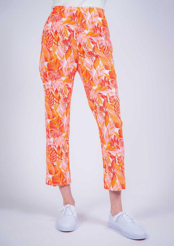Lisette L Tropical Floral Print 25" Thinny Crop Pant 95