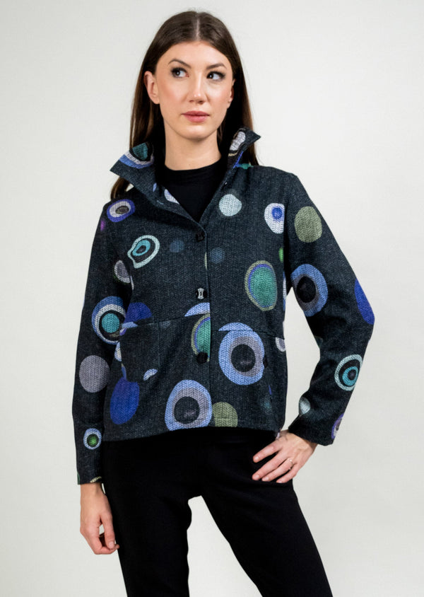 Lisette L WIRE COLLAR BUTTON DETAIL DOT JACKET Choose An Option