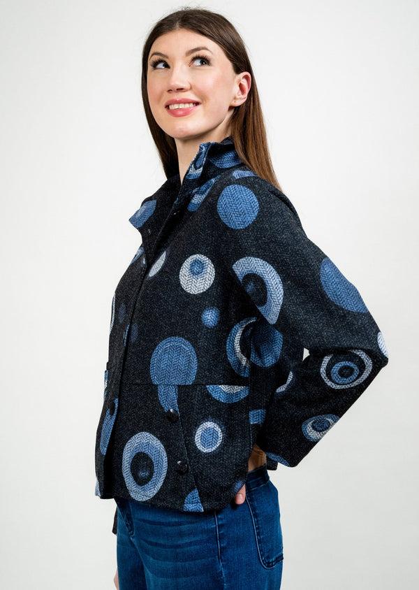 lisette l WIRE COLLAR BUTTON DETAIL DOT JACKET Choose an option