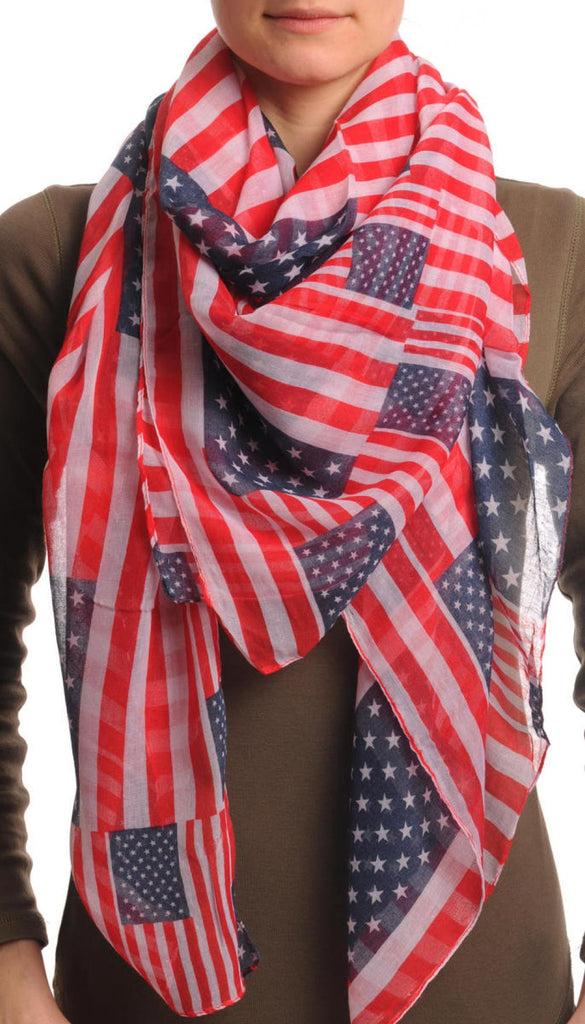 liss kiss American Flag Square Unisex Scarf & Beach Sarong - Scarf
