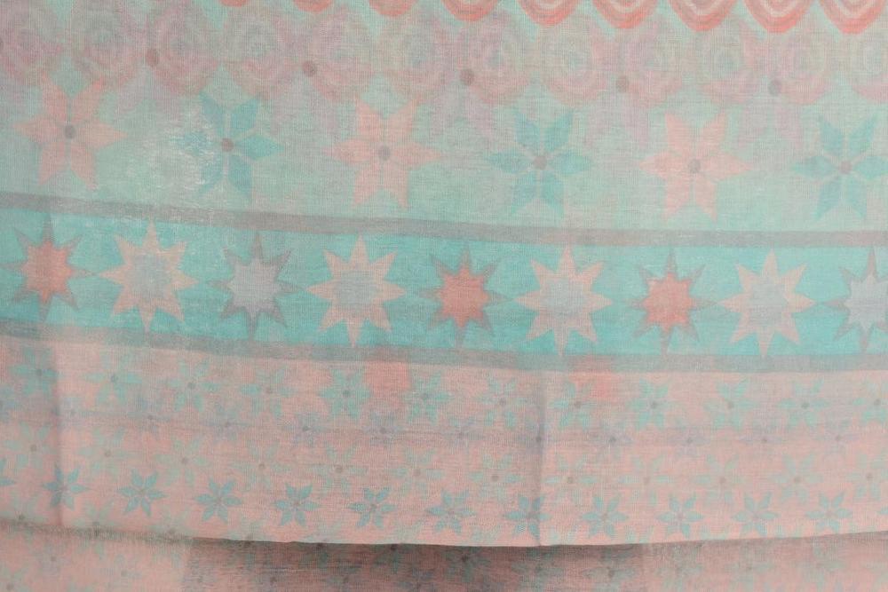 Liss Kiss Azure Blue & Pink Stars & Circles Snood Scarf - Snood