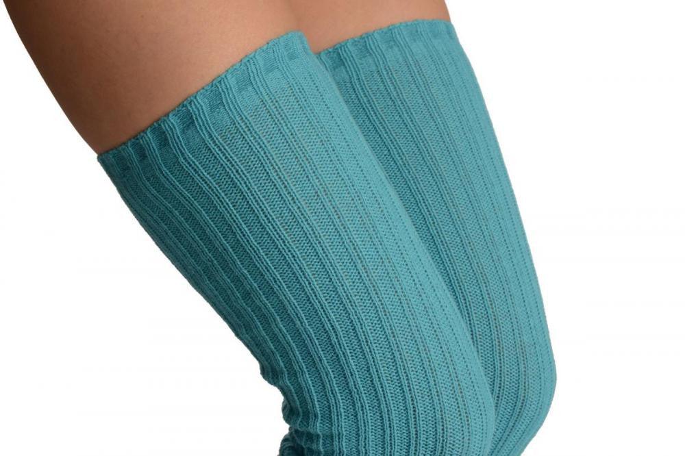 Liss Kiss Azure Blue Stirrup Dance/Ballet Leg Warmers - Leg Warmers