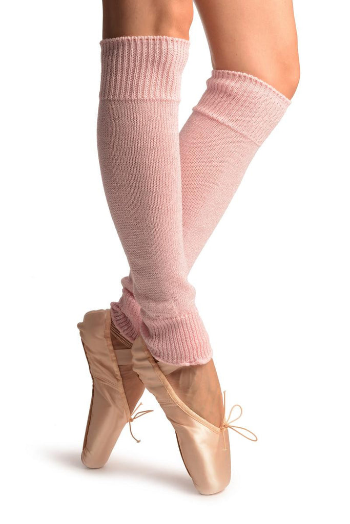liss kiss Baby Pink With Silver Lurex Dance/Ballet Leg Warmers - Leg Warmers