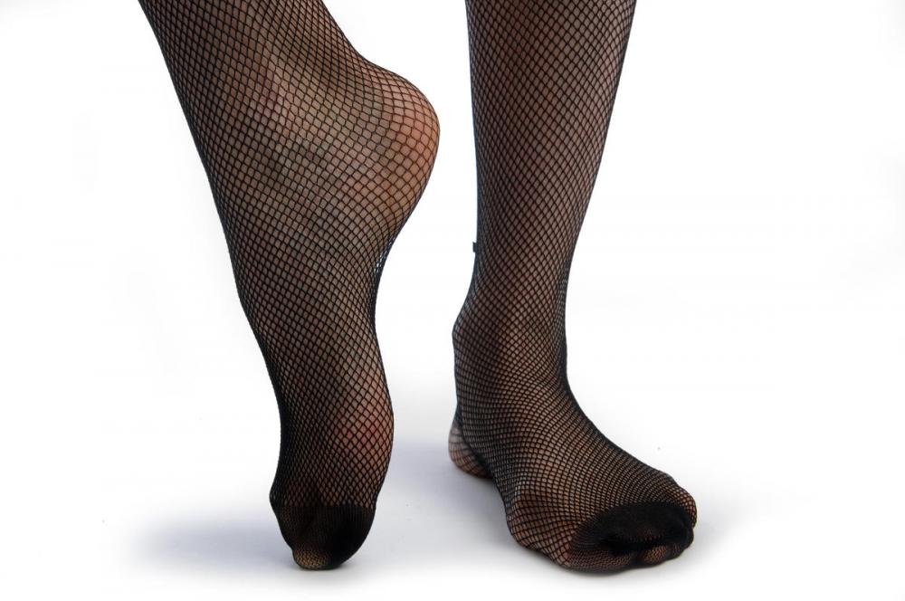 Liss Kiss Back Seam With Little Black Bows Fishnet - Tights