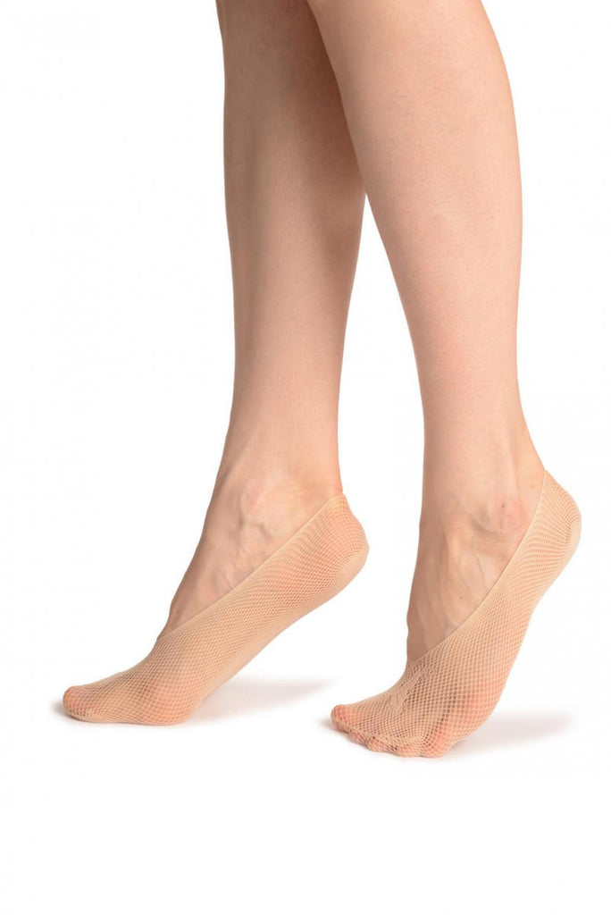 Liss Kiss Beige Lace With A Butterfly Lace Footies - Footsies Socks