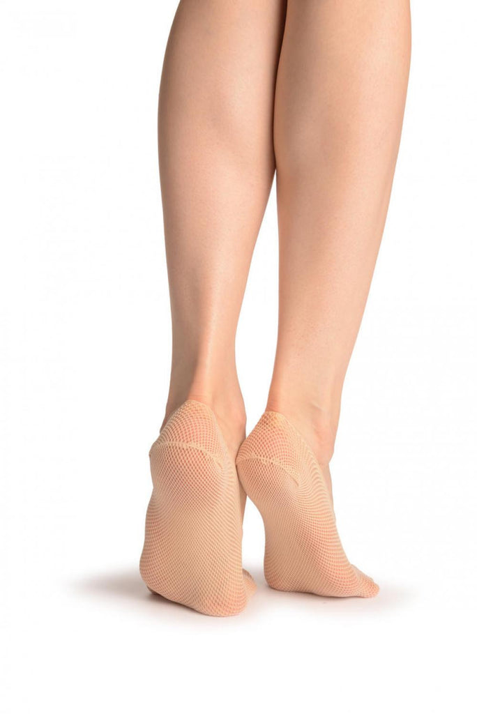 Liss Kiss Beige Lace With A Butterfly Lace Footies - Footsies Socks