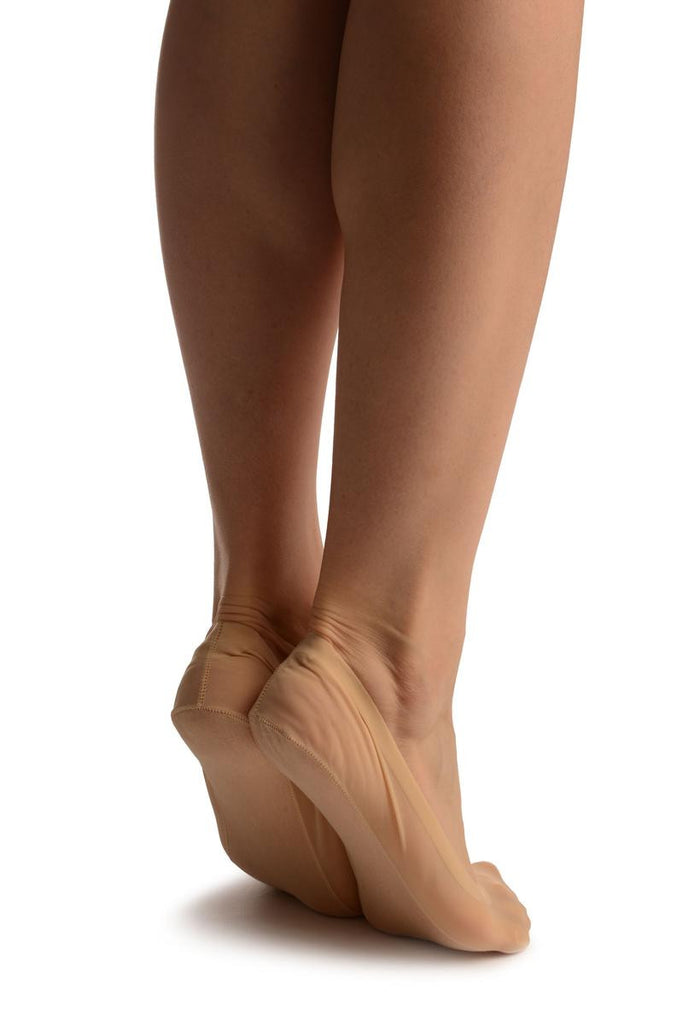 Liss Kiss Beige Low Rise With Silicon Grip & Cotton Sole Footsies - Footsies Socks